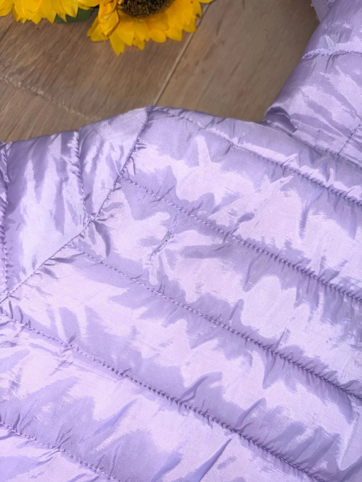 Purple hooded down jacket Lila Kiabi size 8 years – photo 3